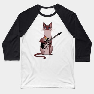 Cat Rock Art Baseball T-Shirt